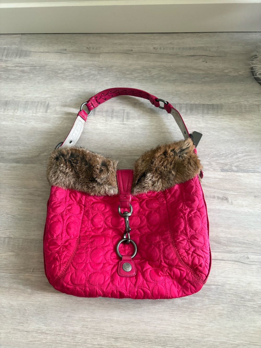 Coach Rabbit Fur Bag